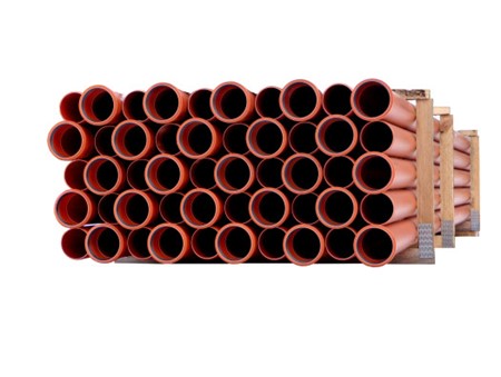 Avløpsrør 125mm PVC- SN 8 rødbrune