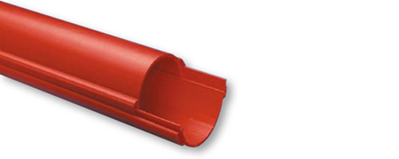 Splittrør 110mm delbare rør, røde 3 meter.